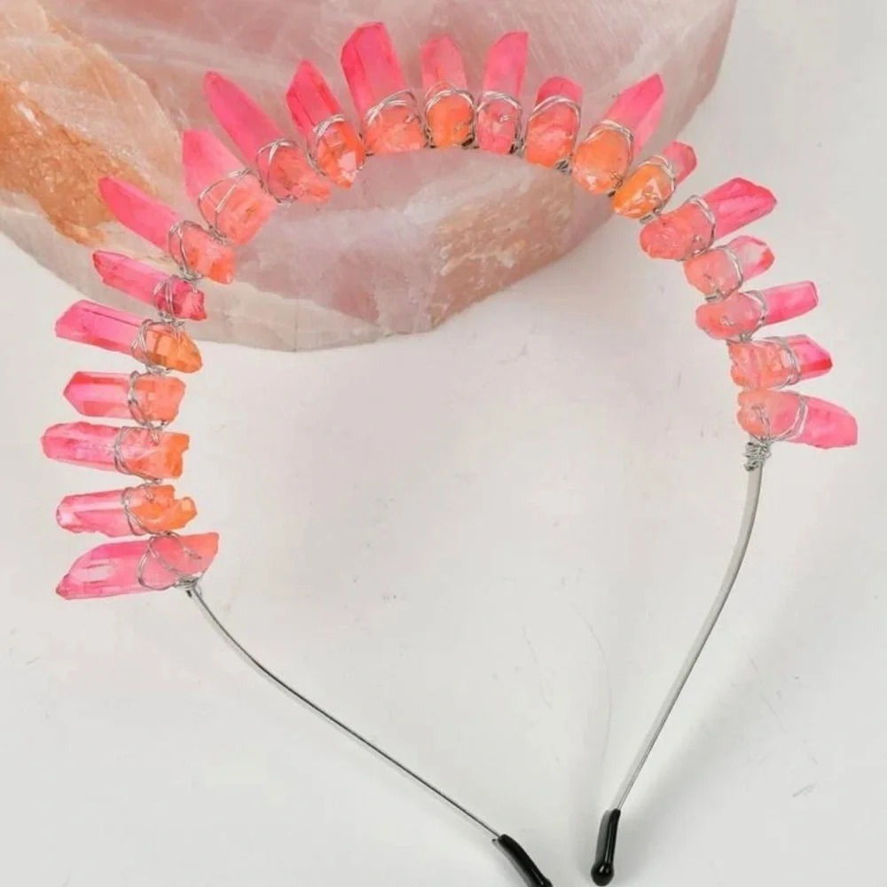 Enchanting Pink Crystal Goddess Headband – Unleash Your Inner Royalty! New Crown
